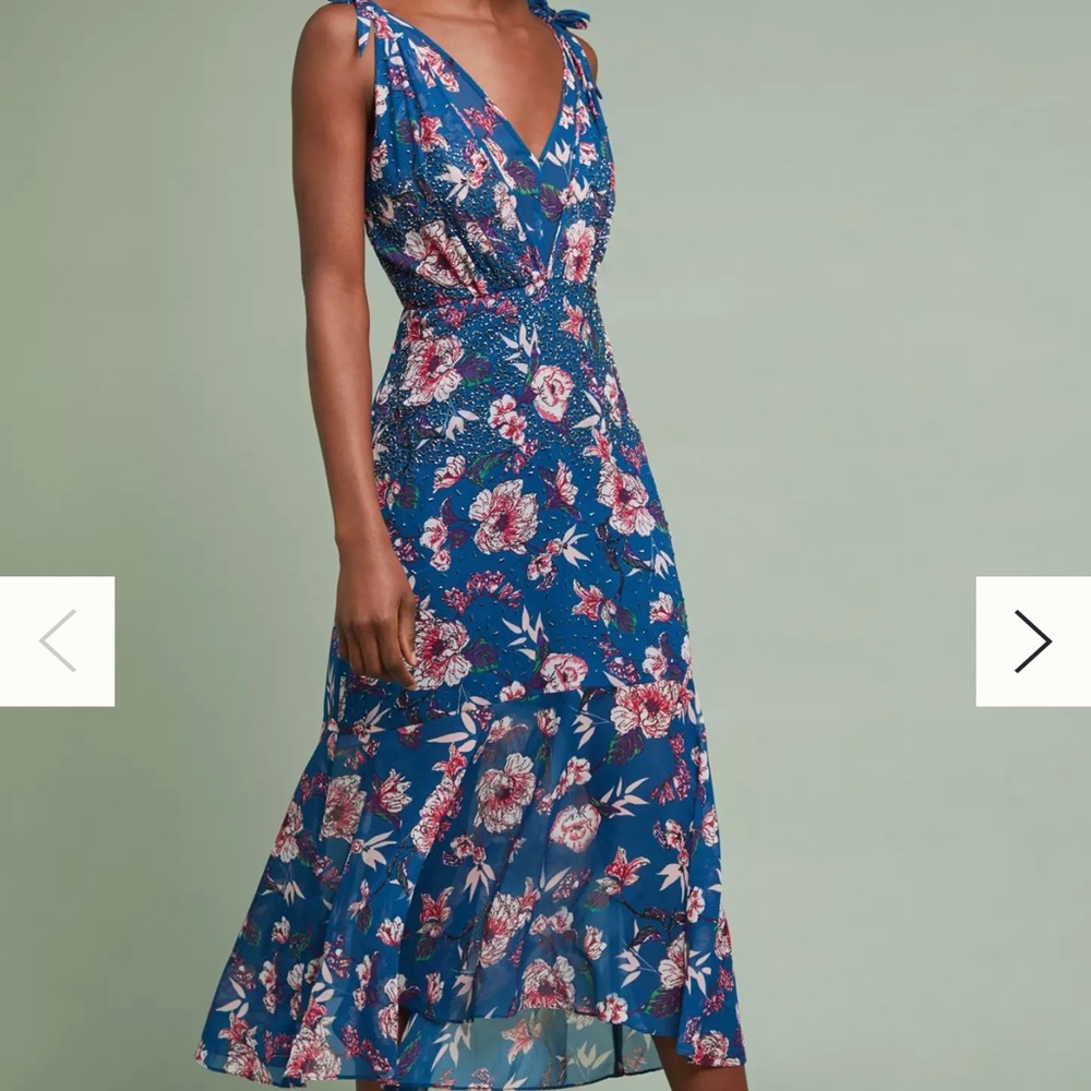 Anthropologie Johanne Beaded Dress